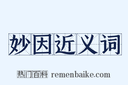 妙因近义词是什么意思的图片